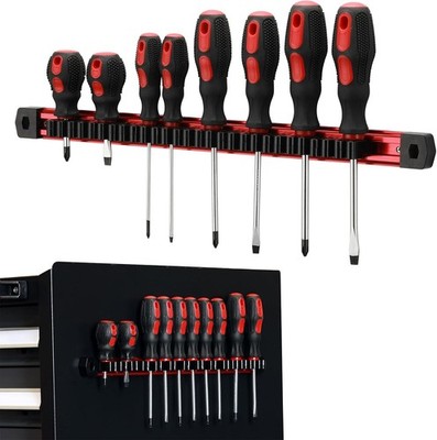Mayouko Magnetic Screwdriver Wrench Organizer, Aluminum Rail Magnetic Tool