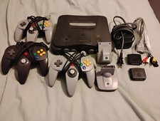 Nintendo 64 Console 3 Controllers - Includes Cables Accessories - All Works