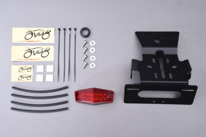 Support de plaque GSX-8R SUZUKI avec feu rouge AVDB pour moto 2024-2026