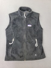 Patagonia Fleece Vest Womens Small Black Regulator R Series Made in USA Full Zip