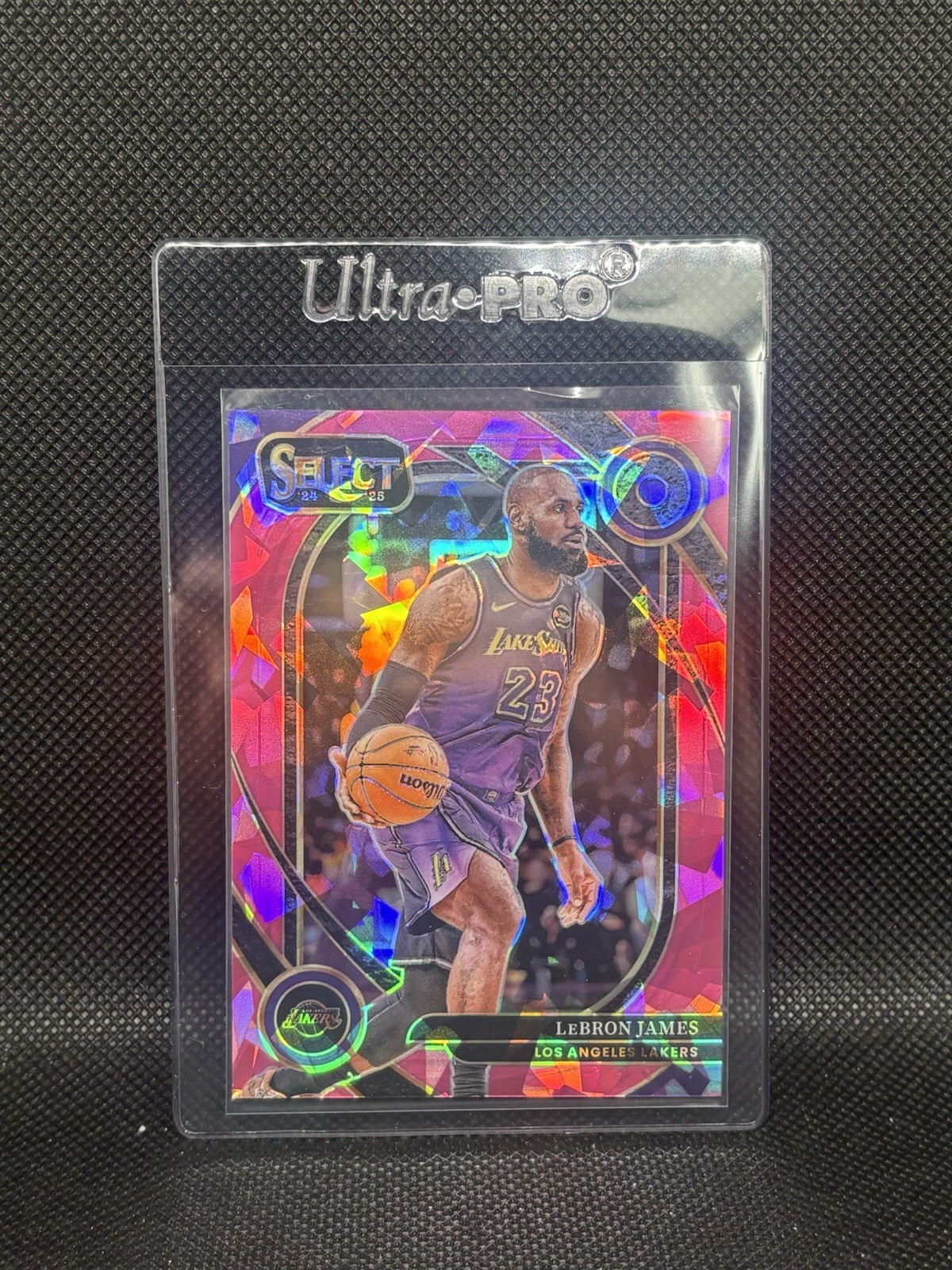 2024-25 Panini Select Lebron James #241 COURTSIDE Pink Cracked Ice /99 SSP LA