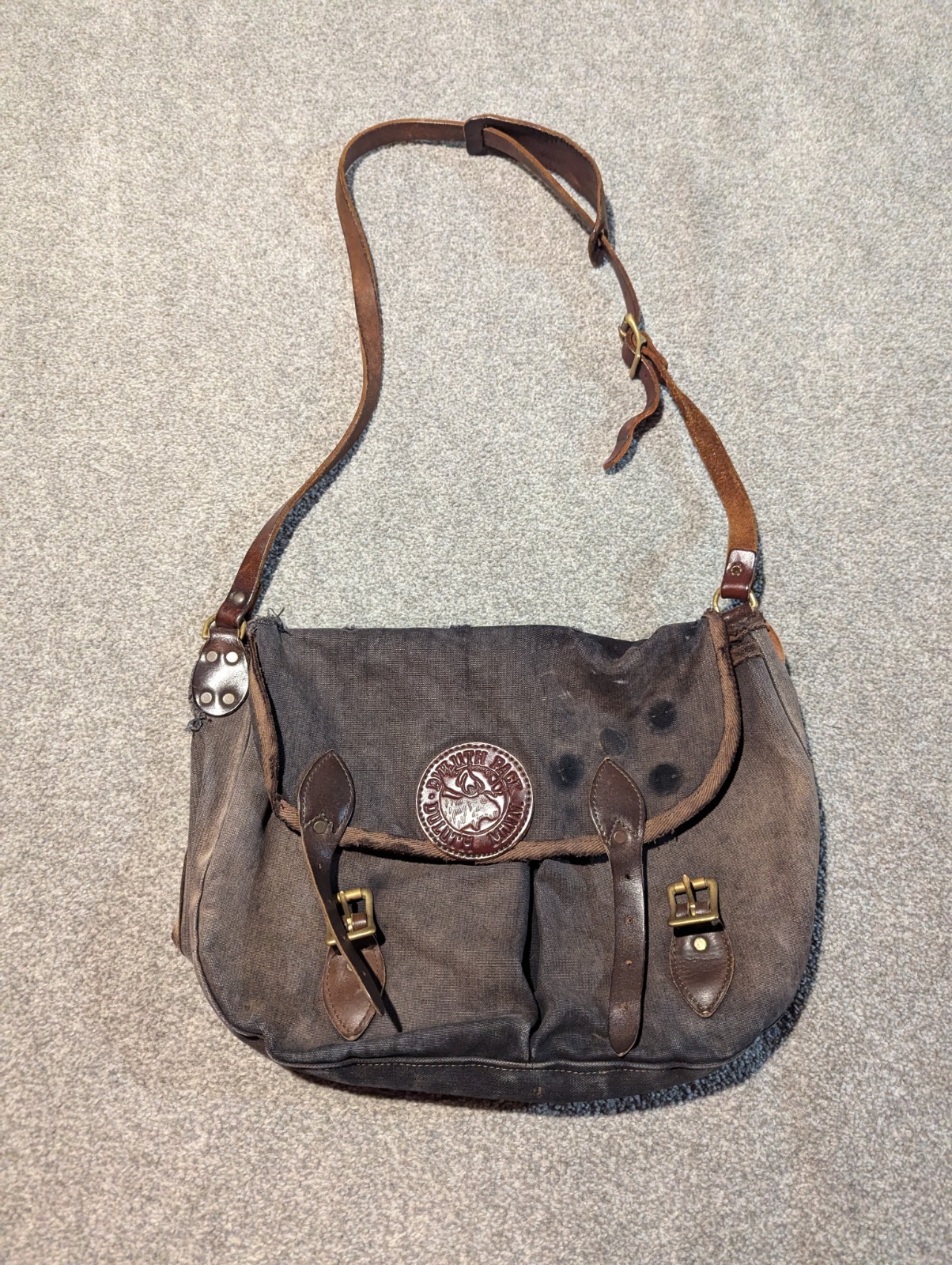 Duluth Pack Bag Blue Double Medium Shell Crossbod… - image 1