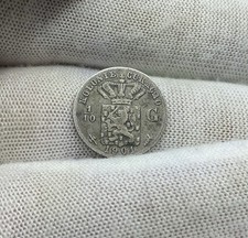 Curacao, Silver 1/10 Gulden, 1901, toned O389