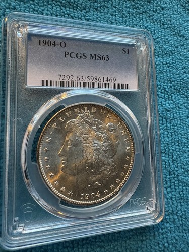 1904-O Morgan $. PCGS MS 63 Freshly Graded.  Gorgeous Luster. Clean. 90% Silver! - Bild 3 von 6