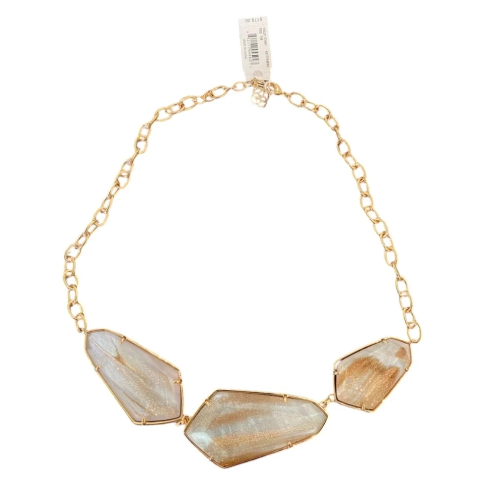 Collar Kendra Scott Violeta Declaración Oro Rosa Con Bolsa para el Polvo ¡Nuevo!! Foto 2 de 4