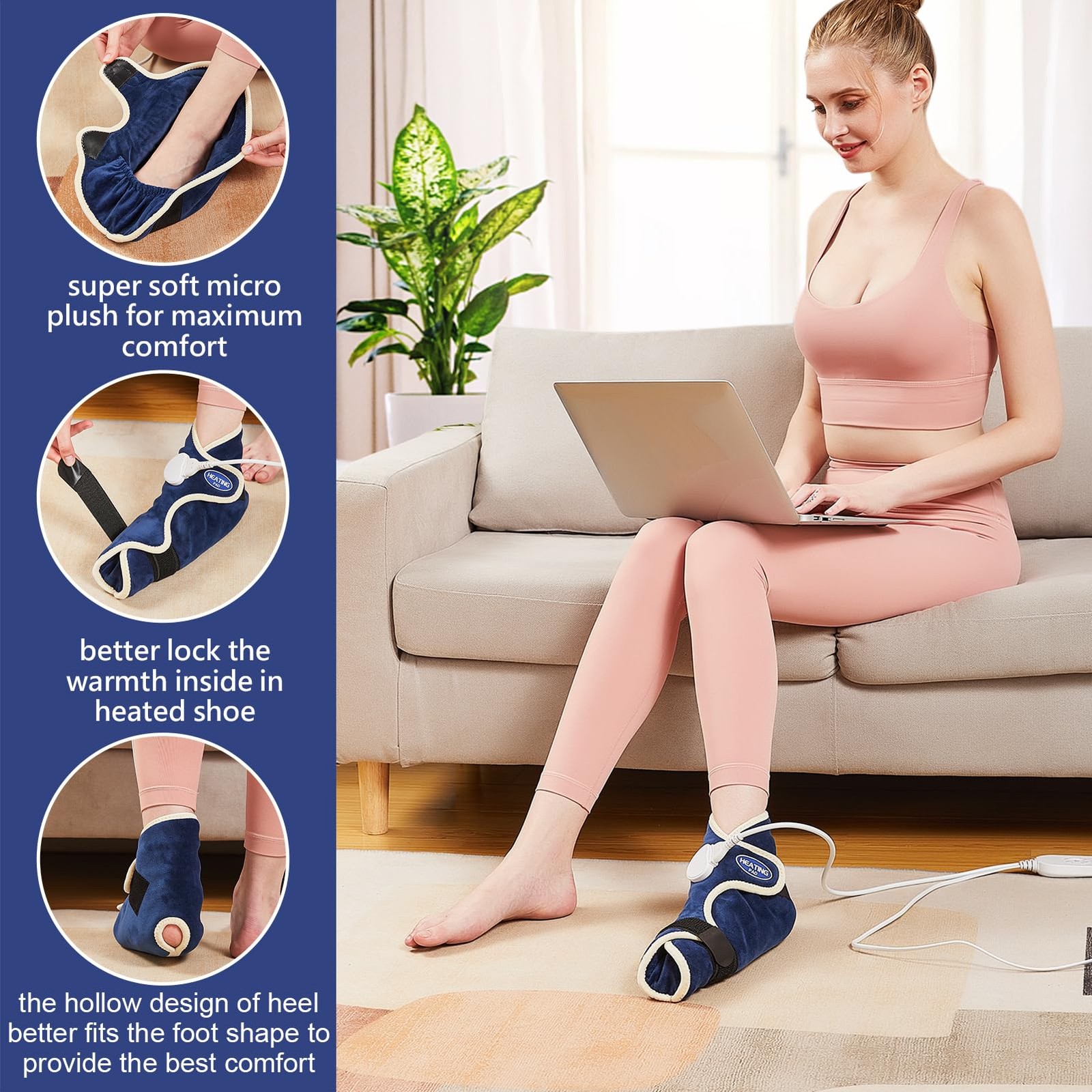 Ankle/Toe/Foot Warmer | Full Coverage Heated Foot Wrap |86-158℉ Continuous Se...