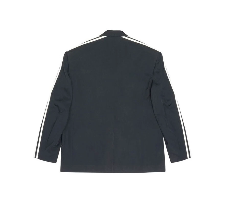 $3,795 NWT Balenciaga Balenciaga x Adidas Black 2-Buttoned Oversized Blazer - Image 4 of 4