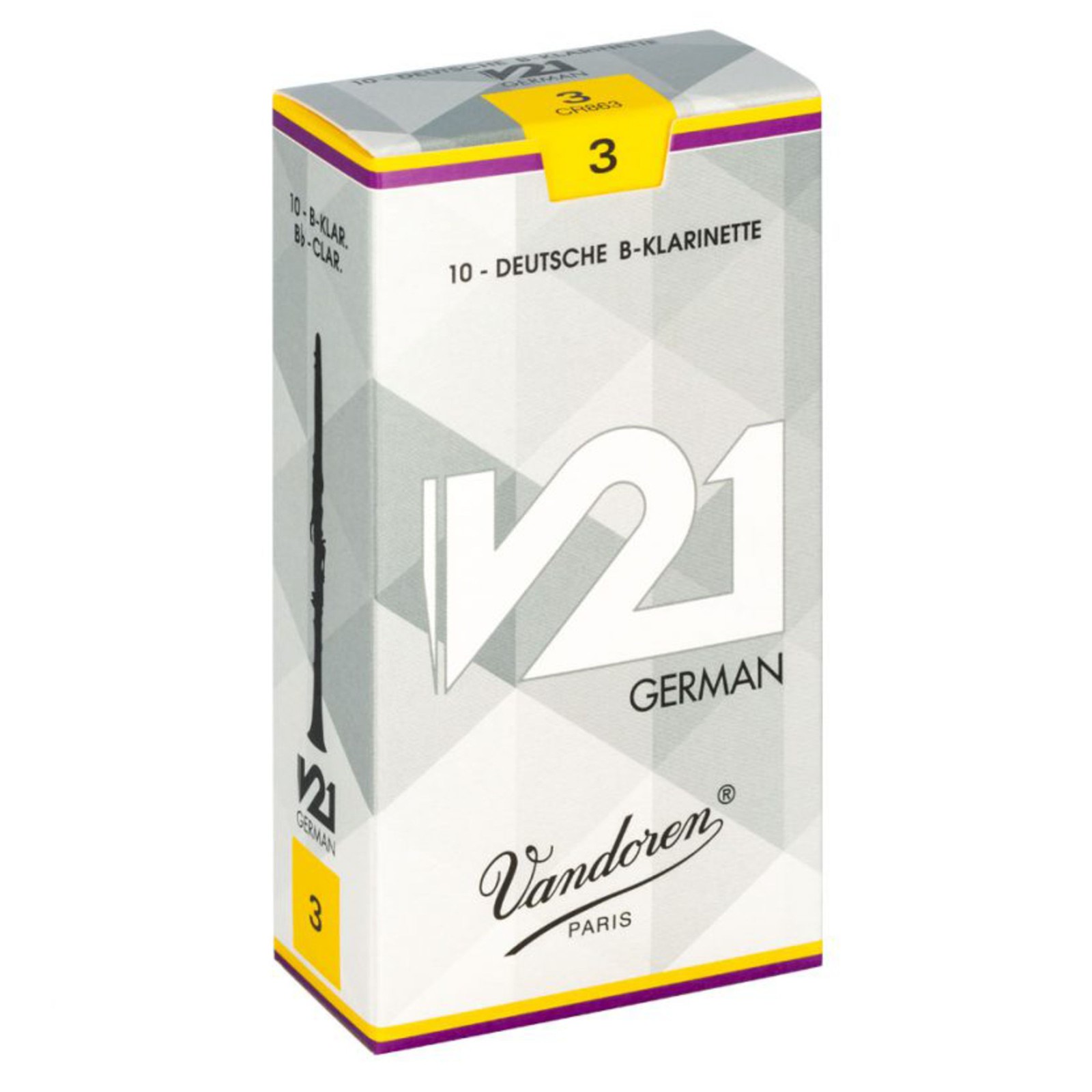 Vandoren V21 Bb-Klarinette 3 Deutsch Schachtel mit 10 Blttern 6690₽