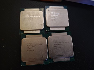 Intel Xeon E5-2630 V3 - 2.40GHz Eight Core (SR206) Processor LOT OF 4