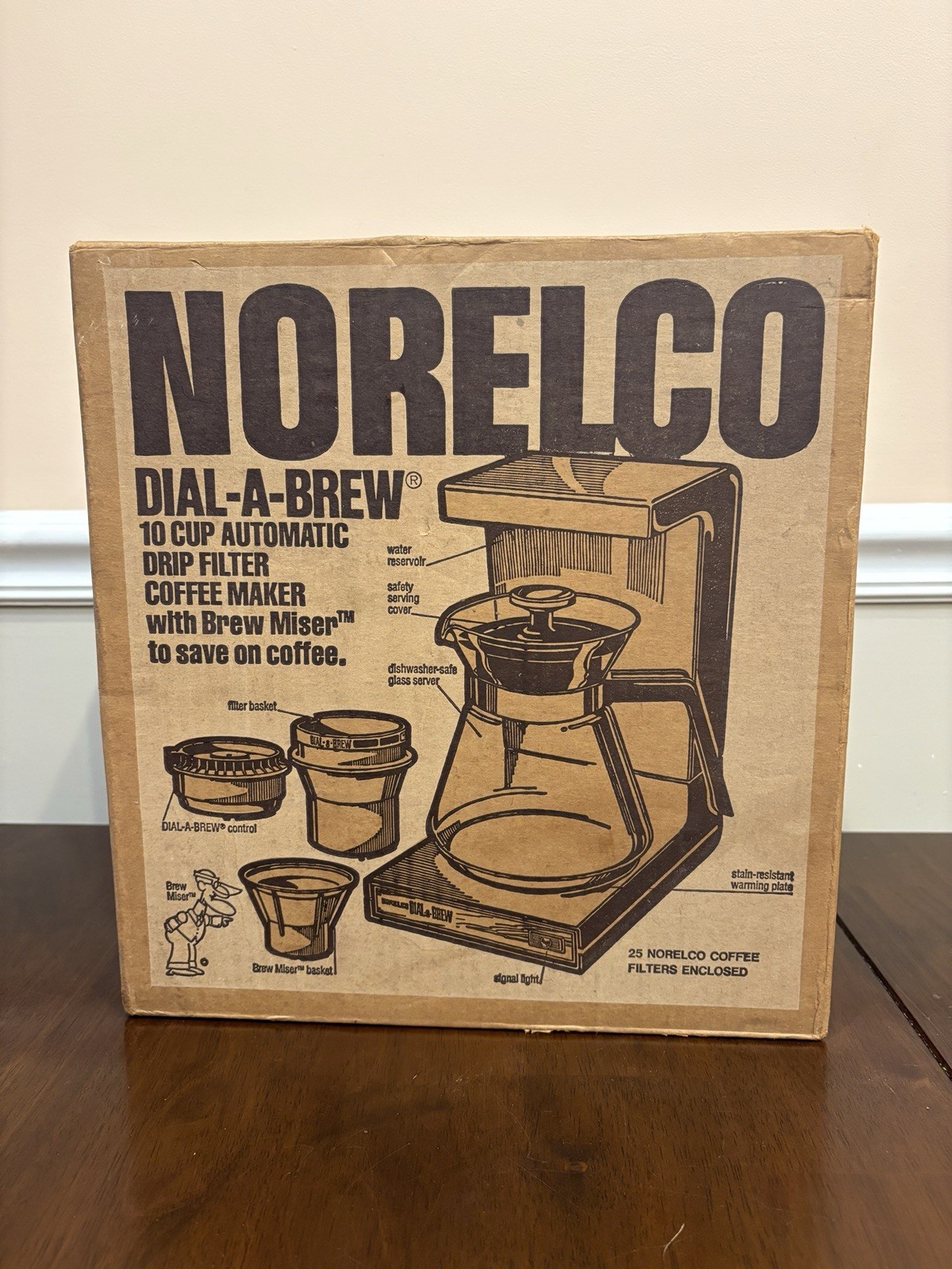 NEW Retro Norelco 10 Cup Drip Filter Dial-a-Brew Coffee Make