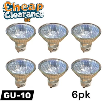GMY 6x Spot Light GU10 2800K 300Lm 50W 40° Dimmable Warm White Halogen Bulb