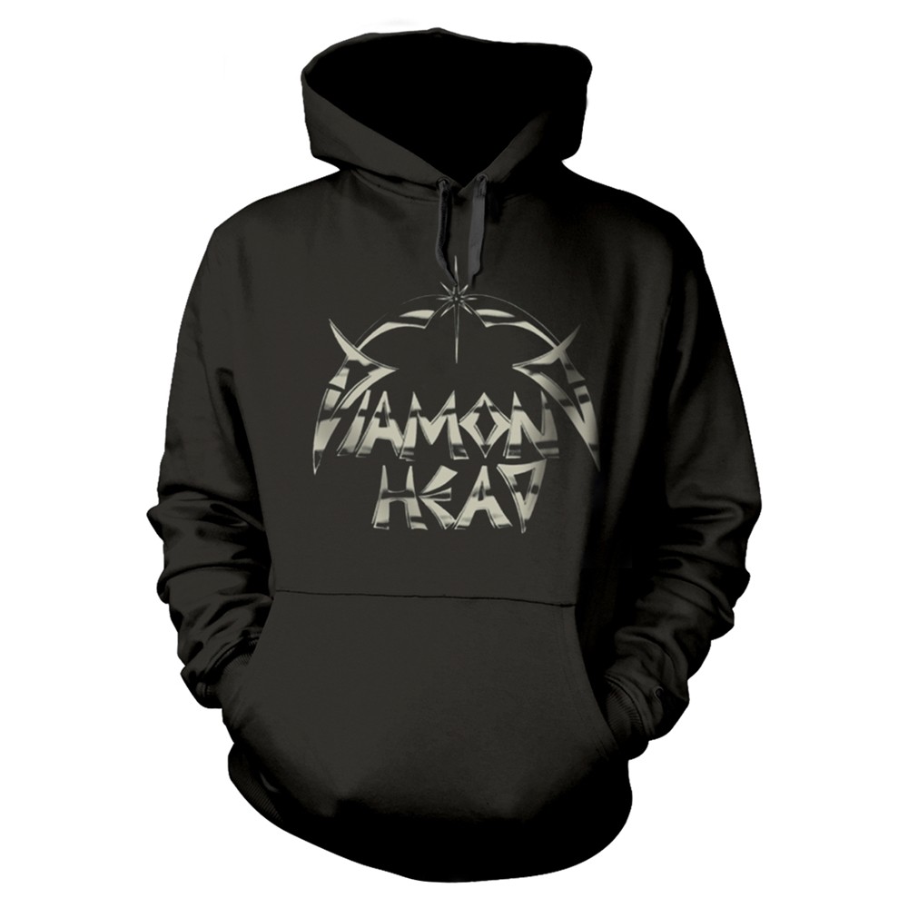 ЧЕРНАЯ толстовка с капюшоном на молнии DIAMOND HEAD XX-большого размера