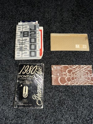 Lot If 4 1973 , 76, 80 , 82 Pontiac Owners Manuals