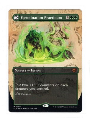 Germination Practicum | Borderless Regular | NM | MTG | Mythic | 0296 | SOS