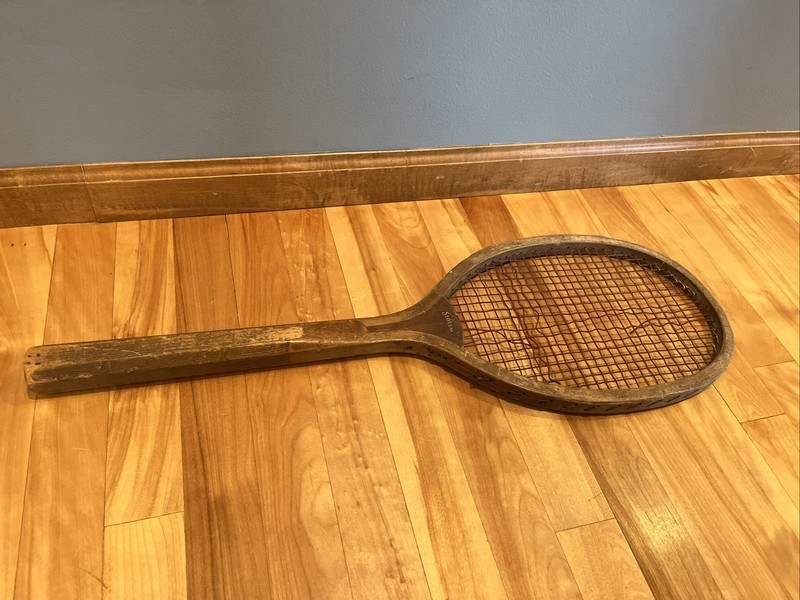 Antique Spalding Slocum Wood Tennis Racket Circa 1911-13