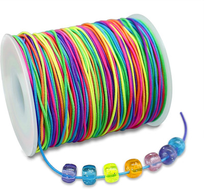 Colorful Elastic String, Total 100M, 1MM Stretchy Bracelet String Bead Cord for