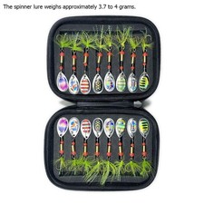 30 PCS Fishing Lures Metal Spinner Baits Bass Tackle Crankbait Trout Spoon Trout