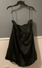 Gap- Black Bubble Hem Mini Dress/ Adjustable Straps or Strapless/ Pockets/XL
