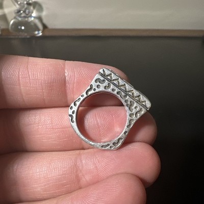 Dian Malouf Sterlingsilber 14k Vorsteckring Größe 6,75