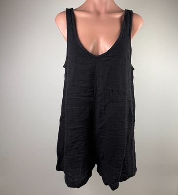 Volcom From  Beach To City Soft  Cotton Jumper Cover Up Black  Size  M  NWT