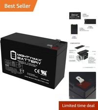 12V 9Ah Sealed Lead Acid Battery - Rechargeable Maintenance-Free - 1 Count