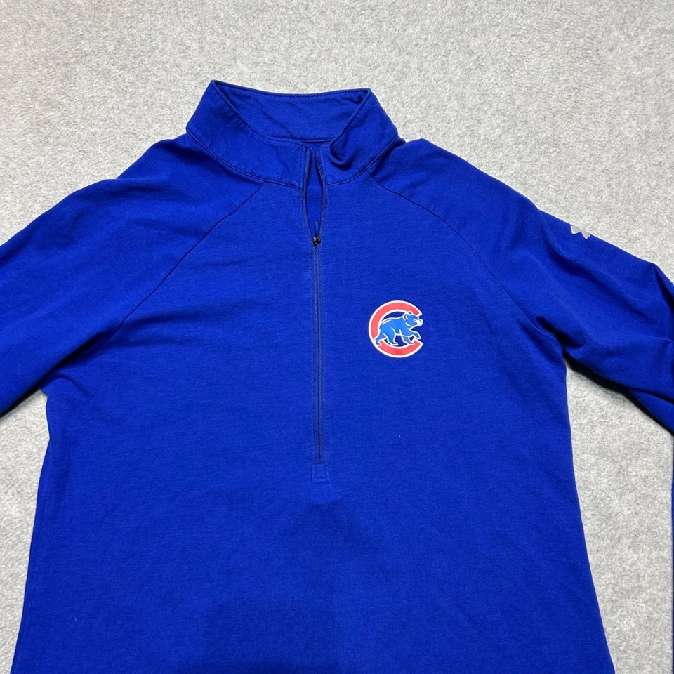 Under Armour Chicago Cubs 1/2 Cremallera Pullover Mujer Medio Azul Manga Larga Camisa Foto 2 de 4