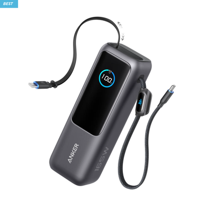 Anker 25K 165W Power Bank, 25000mAh 100W Fast Charging, Black