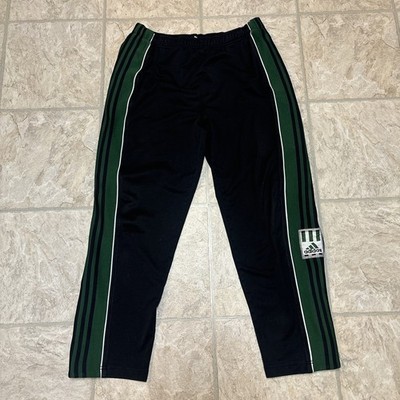 VTG 1999 Adidas Adibreak Snap Three Stripe Track  Pants Men s M Black & Green