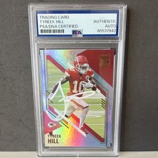 Panini Donruss Elite Tyreek Hill AUTO Chiefs #43 PSA Authentic 