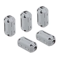 7mm Ferrite Cores Ring Clip-On RFI EMI Noise Suppression Cable Clip, Grey 5pcs