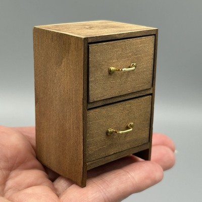 Puppenstube Miniatur 1:12 Handarbeit Handwerk Aktenschrank Büromöbel 