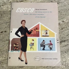 Vintage 1960 ANNIVERSARY COSCO Catalog - Metal Furniture, Tables, Carts, Chairs.