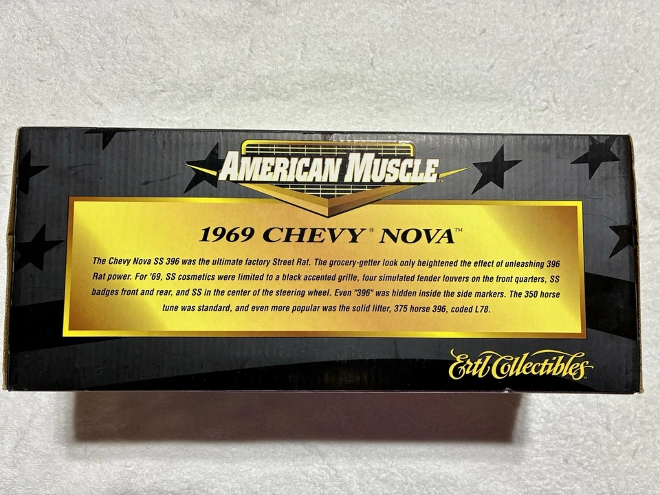 1969 Chevy Nova 1:18 Diecast por Ertl American Muscle – Prata – Edição Limitada - Imagem 3 de 4
