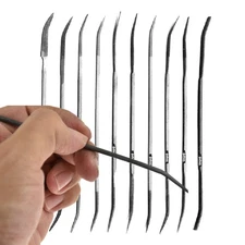Riffler Needle File Set 10 Pcs Double Ended Jewelry Metal Italian Type