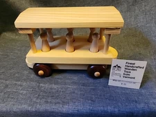 Montgomery Schoolhouse Vermont Handcrafted Wooden Large Open-Air Train Car