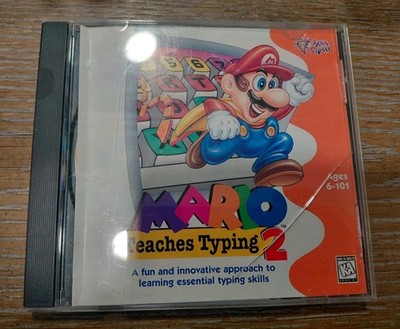 Mario Teaches Typing 2 Win/Mac 1996 CD-ROM Game 1st Release Orange Disc