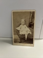 Victorian Antique Cabinet Card Photo 4  X 2  Photo Girl Sitting on Chaise