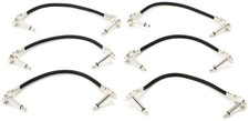 Hosa IRG-600.5 Right Angle Guitar Patch Cable 6 Inch 6-Pack