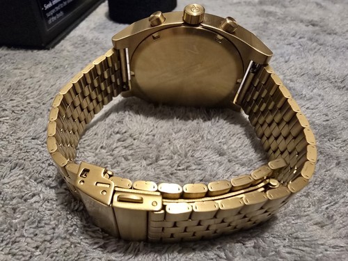 NIXON Time Teller Chrono Watch GOLD Quartz Chronograph MIYOTA Japan Movement - Picture 6 of 16