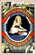 🇺🇸 Fleischmann's Zwieback Poster - American Vintage Ad (1890s) - Retro Home