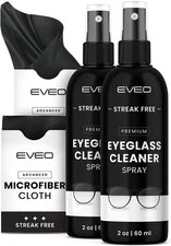 Eyeglass Cleaner Spray - Glasses Cleaner No Streaks Technology & Microfiber Clea
