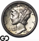 1942/1 Mercury Dime, Popular Choice AU++/Unc, RARE Key Date Mint Error