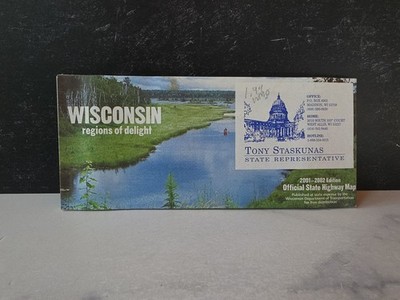 2001 - 2002 Official Highway Road Map of Wisconsin