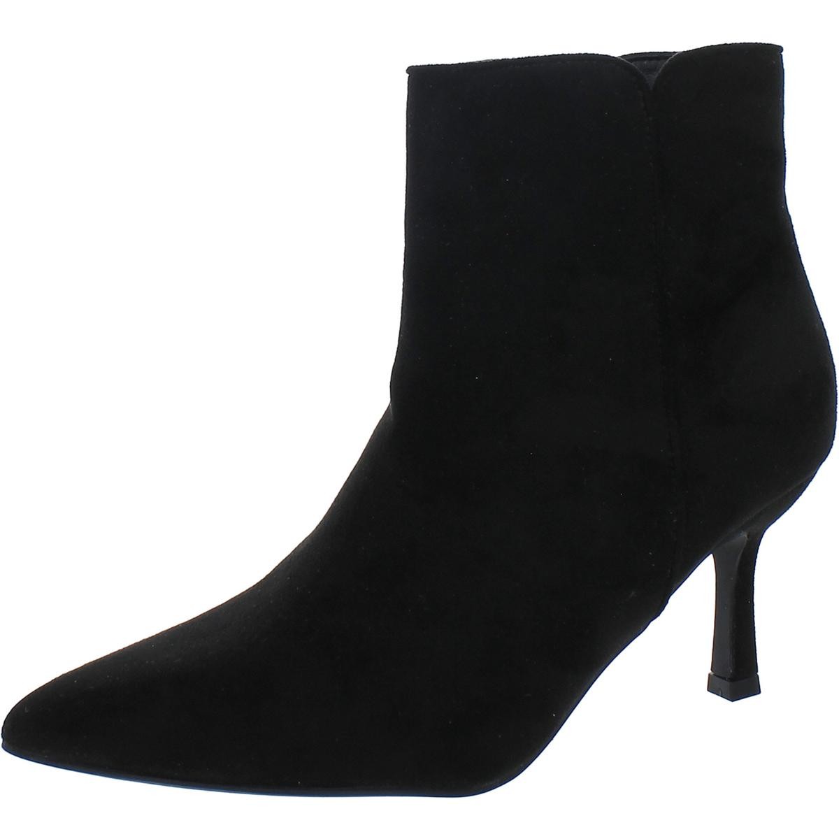 Дизайнерские женские черные ботильоны из искусственной замши Shoes 8 Medium (B,M) BHFO 3058