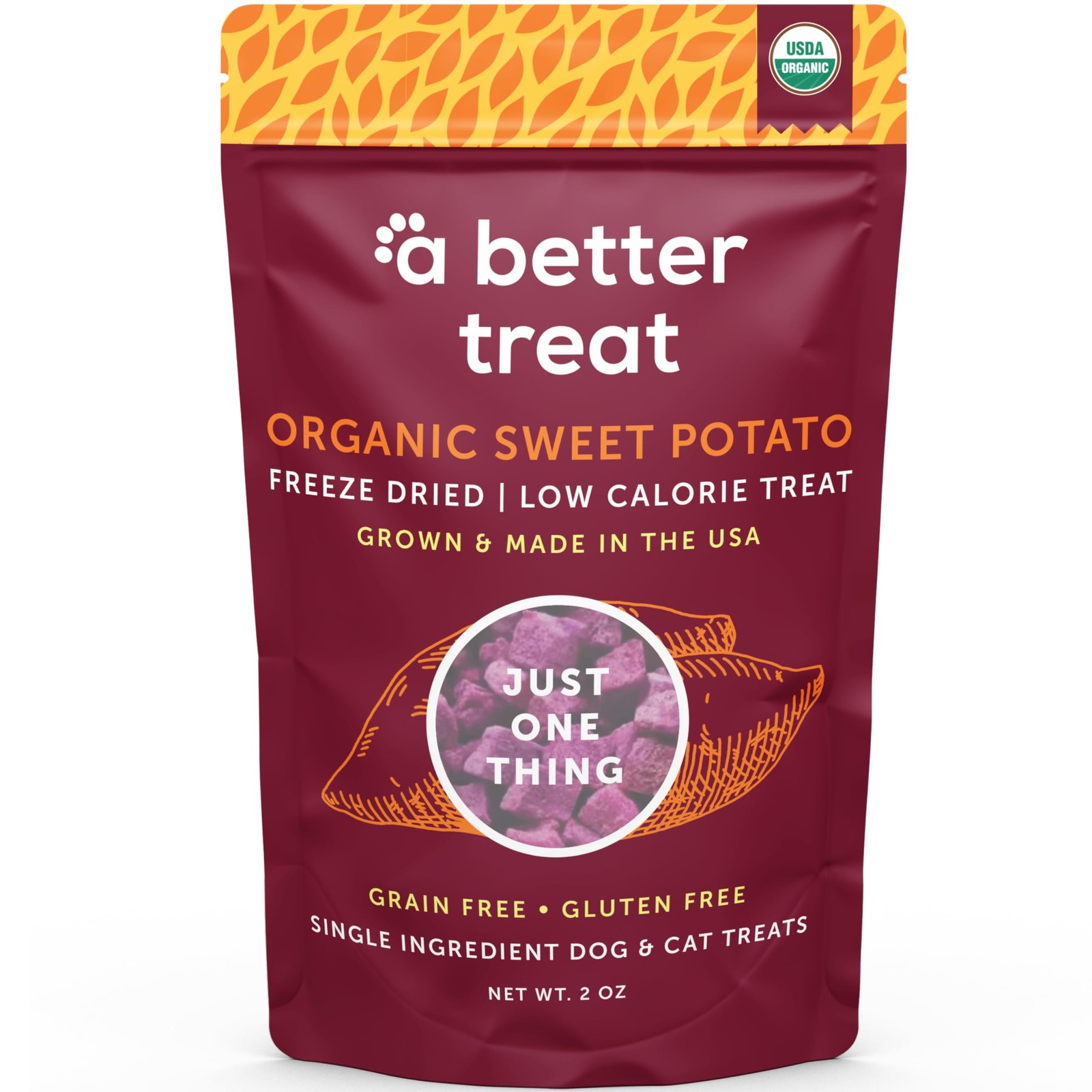 – Freeze Dried Organic Purple Sweet Potato Dog and Cat Treats, Organic, Singl...