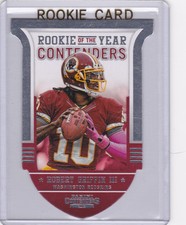 ROBERT GRIFFIN ROOKIE CARD 2012 Football RG3 Washington Redskins DIE-CUT INSERT 