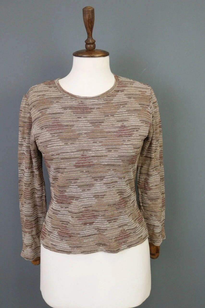 Missoni Sport Printed Multicolor Long Sleeve Base Layer Top Shirt