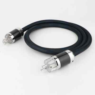 Audiophile OFC Silver Plated Cord US EU Schuko Power Cable IEC320 AC Supply Wire
