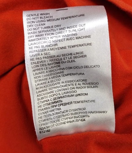 Dirk Bikkembergs Mens XXL T-Shirt Tee Orange with Embossed Spellout - Picture 9 of 9
