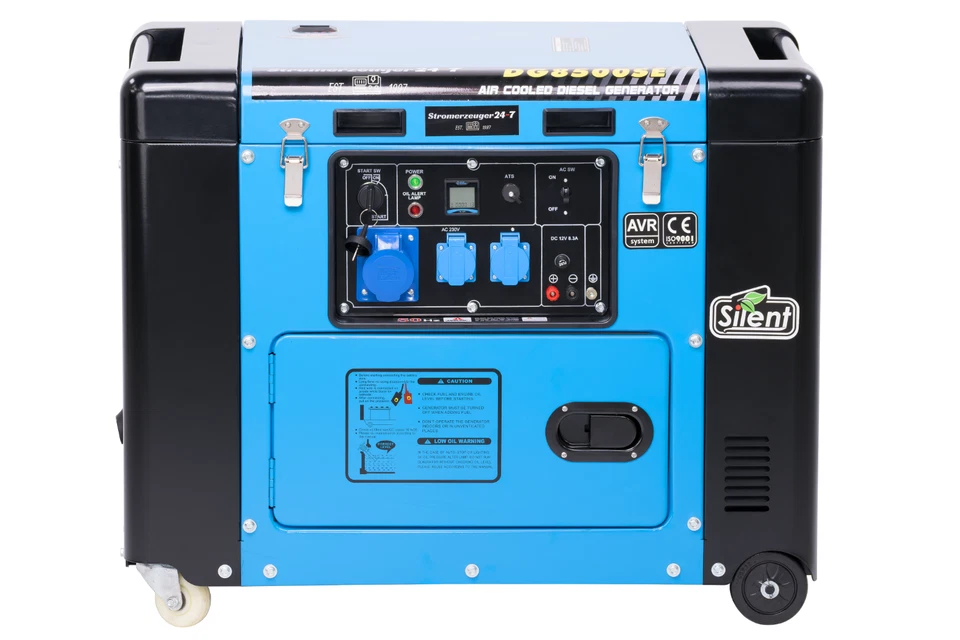 Stromerzeuger Diesel Notstromaggregat 8kVA Silent 230Volt 6500W AVR EStart W2848 - Bild 4 von 4